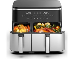 Dubbele lucht friteuse met touchscreen - 11 liter capaciteit - Airfryer - twee lades