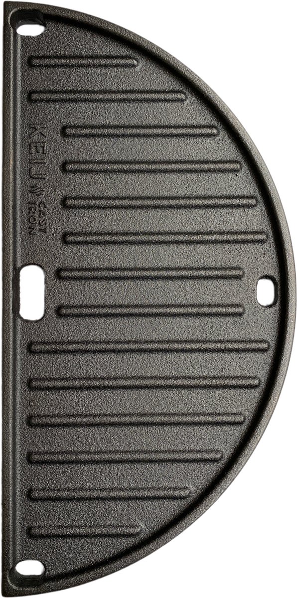 Set half grillrooster en grillplaat - gietijzer - Compact - 33 cm - geëmailleerd