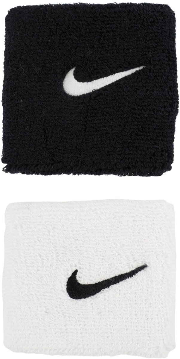 Nike Accessories Swoosh Classic Polsband 2 Eenheden Wit,Zwart Man,Vrouw