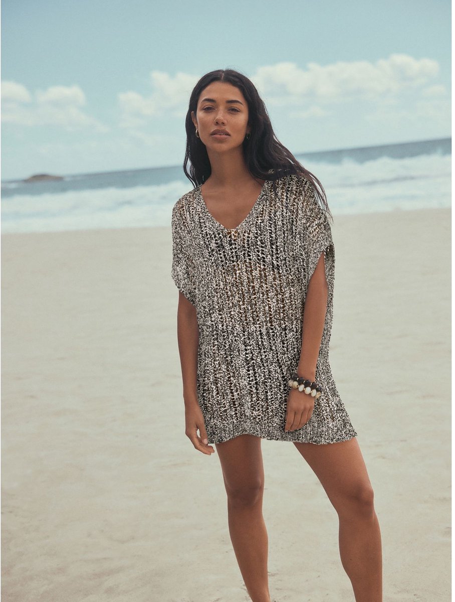 Next - Dames - Gehaakte strandjurk - Naturel