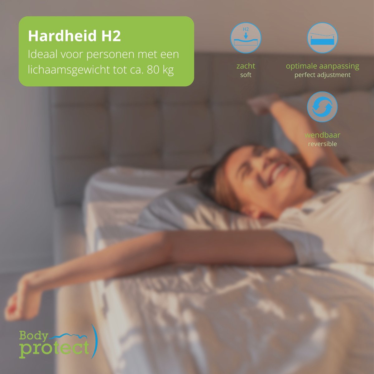 Bodyprotect Comfort Line - matras 160x200 cm koudschuim - hardheid H2 thumbnail 4