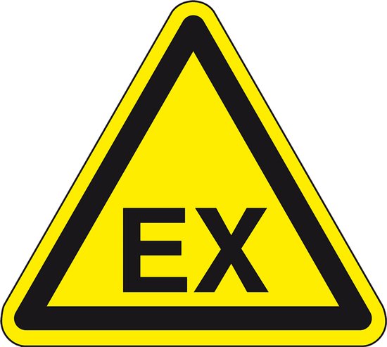 Vloersticker explosiegevaar, extra hoge slipweerstand R13 - 600 mm | bol