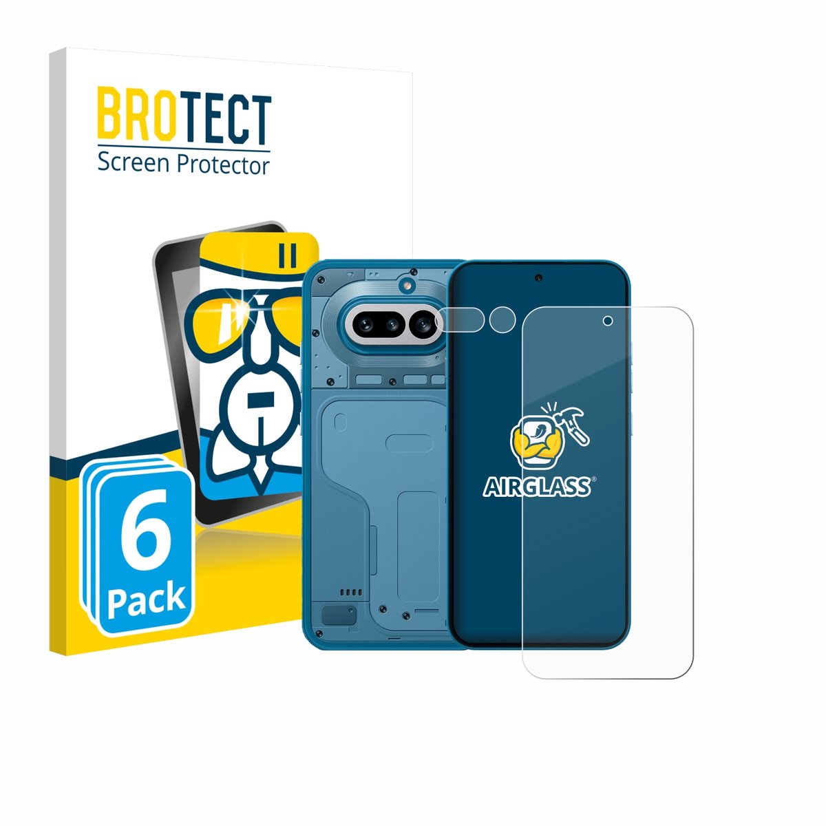 Screenprotector 6 Stuks voor Nothing Phone (4a) (Voor+Camera) Beschermglas transparant