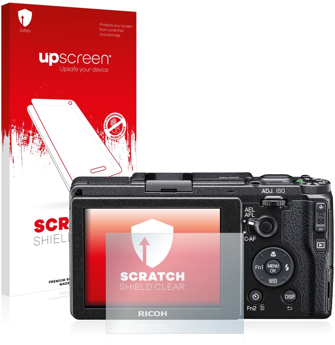 upscreen - Screenprotector voor Ricoh GR II 2015 - Folie Beschermfolie transparant