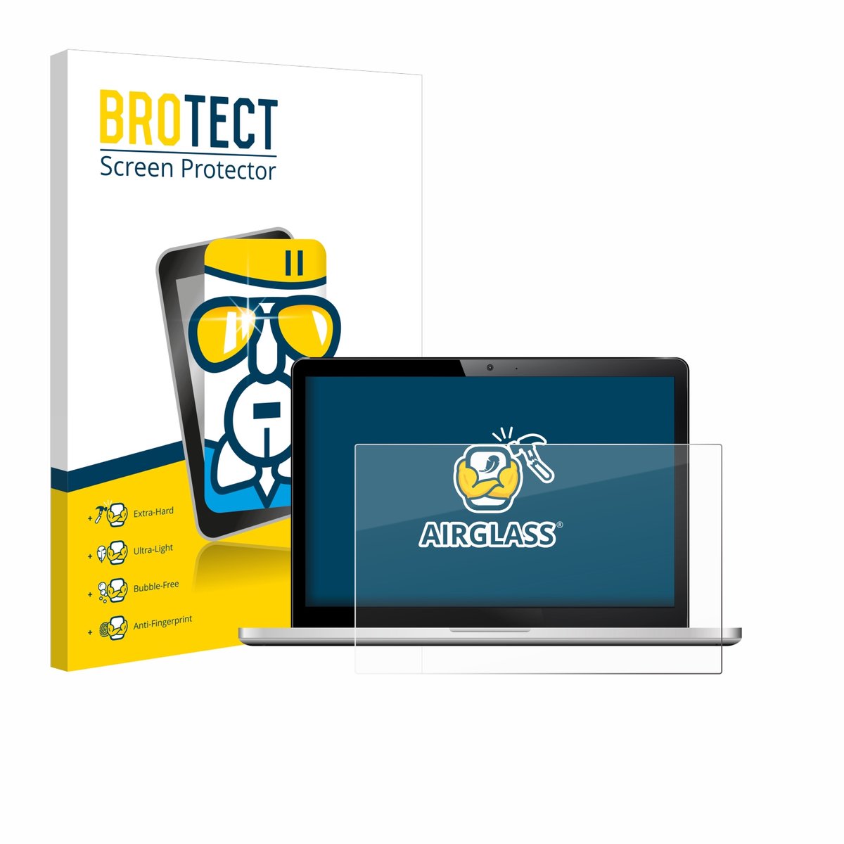 Brotect - Screenprotector Voor Laptops Met 14 Inch Schermen [310 Mm X 175 Mm, 16, 9] - Folie Beschermfolie Beschermglas Transparant