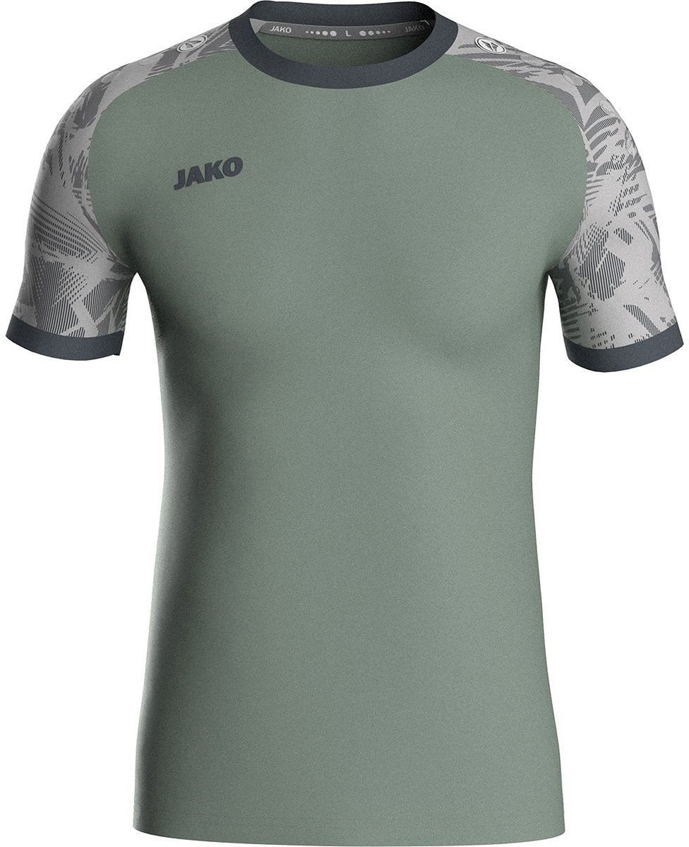 Jako Iconic Shirt Korte Mouw Heren - Mintgroen / Zachtgrijs / Antra Light | Maat: M