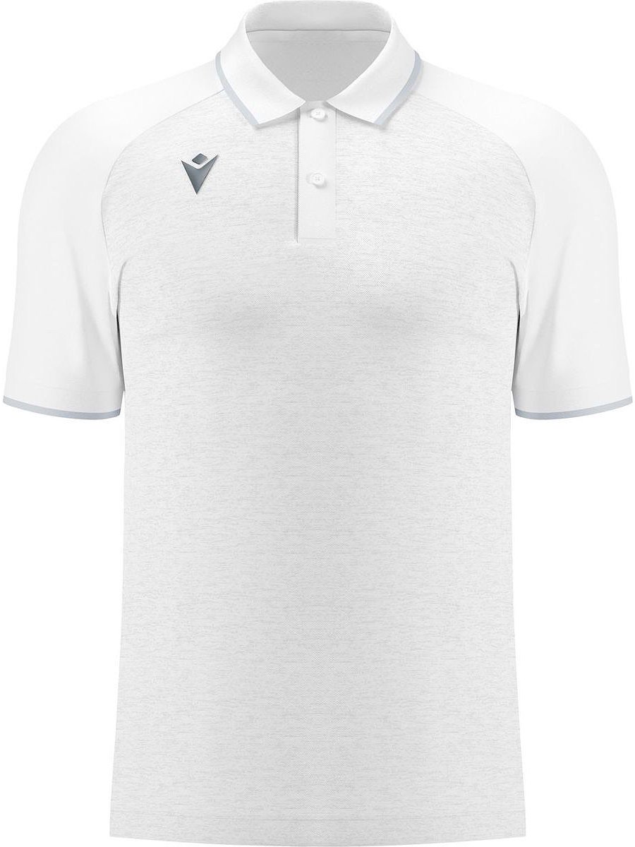 Macron Glory Aulos Polo Heren - Wit / Zilver | Maat: XL