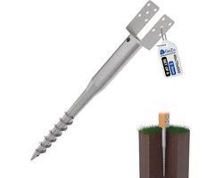 Grondanker U Vorm - Schroefpaal Houder - Stevig Bevestigen - Geen Beton Nodig - 46x650 mm - Thermisch Verzinkt