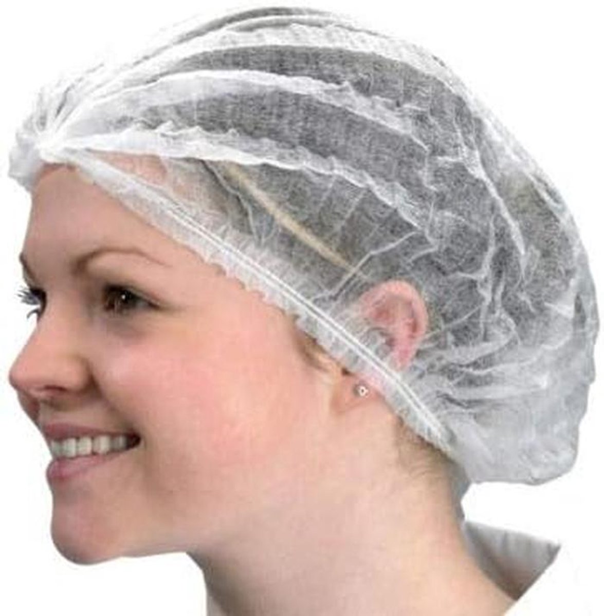 Witte Haarnetjes - Wegwerp Kapjes - Hygiënisch Werken - Dubbele Functie - 100 Stuks - Wit