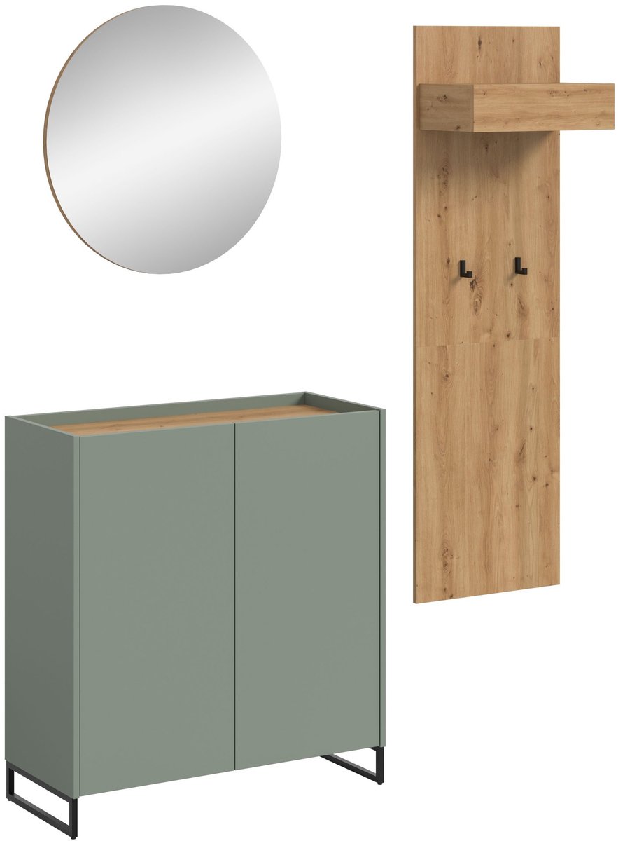 Modulaire Garderobecombinatie - Spiegel - Ladekast Op Wielen - Tot 197 cm Breed