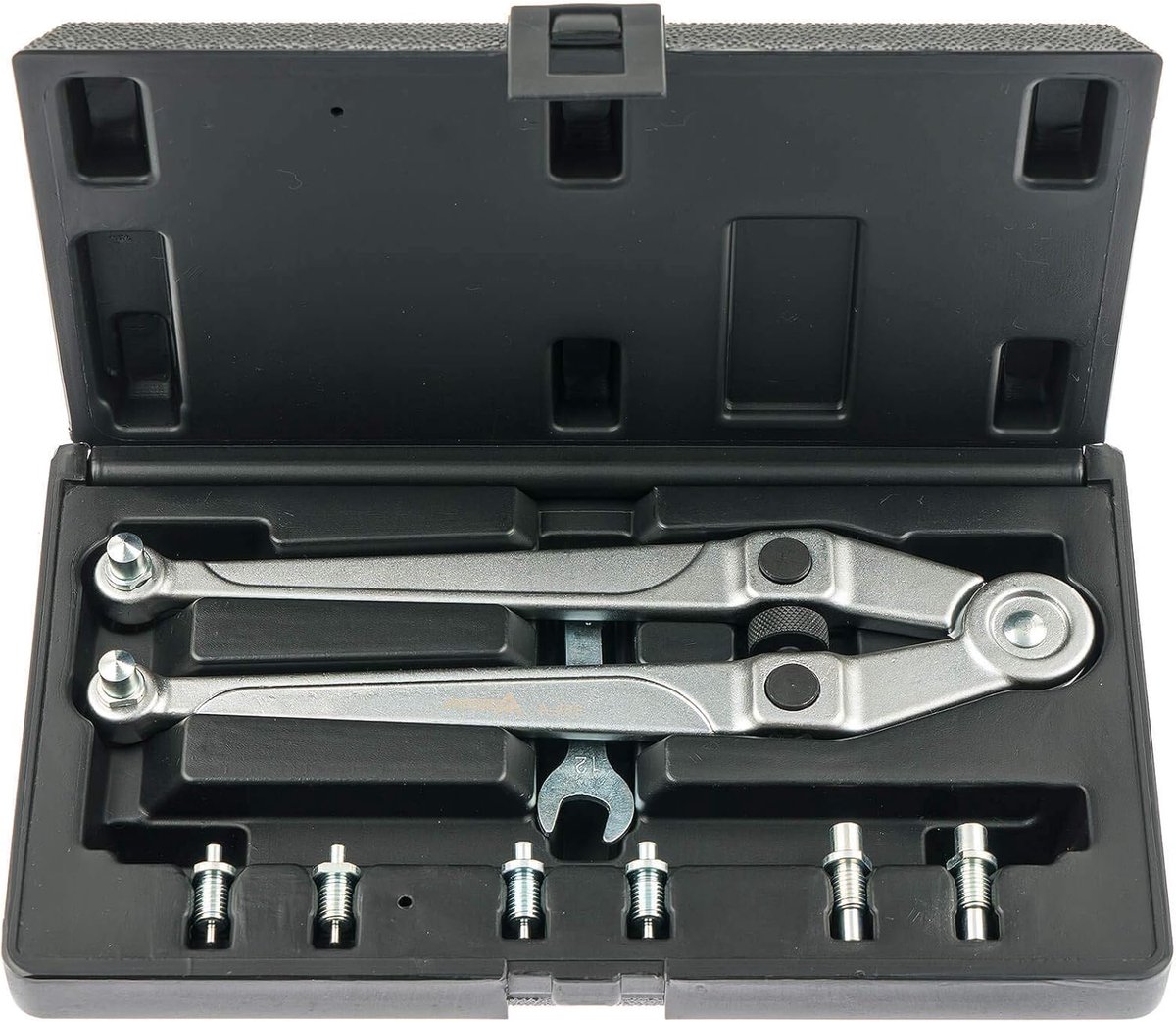 Moersleutelset 10 stuks - Dopsleutel verstelbaar - Reparatie en onderhoud - Verwisselbare pinnen - 25 - 9 mm - Zilver