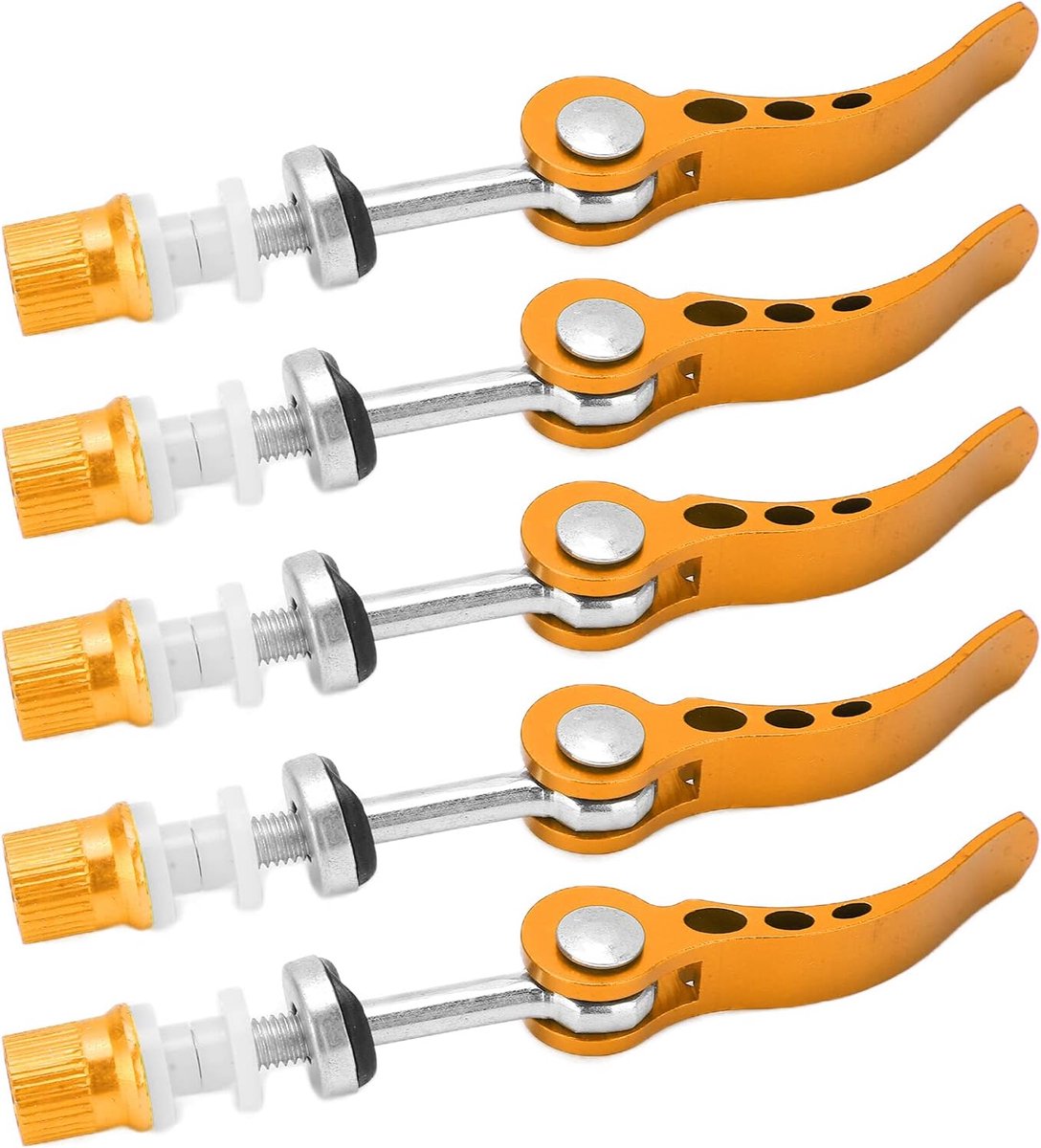 Fiets Zadelpenklem - Fiets Pijpklem - MTB Racefietsen - 5 Stuks Aluminium - Snelsluiting - Rood