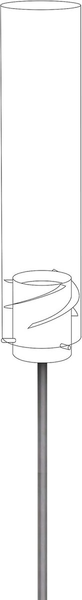 Grondspies - Tuinbrander Accessoire - Stabiele Verankering - Roestvrij staal - 99 cm - Zilver