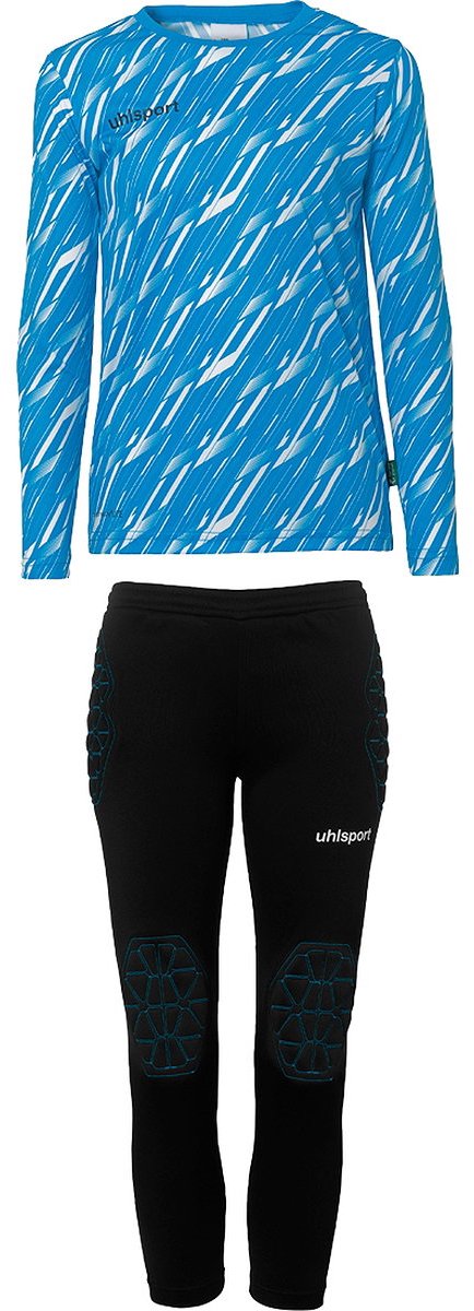 Uhlsport Progressive 28 Keeperset Kinderen - Cyaan / Wit | Maat: 128
