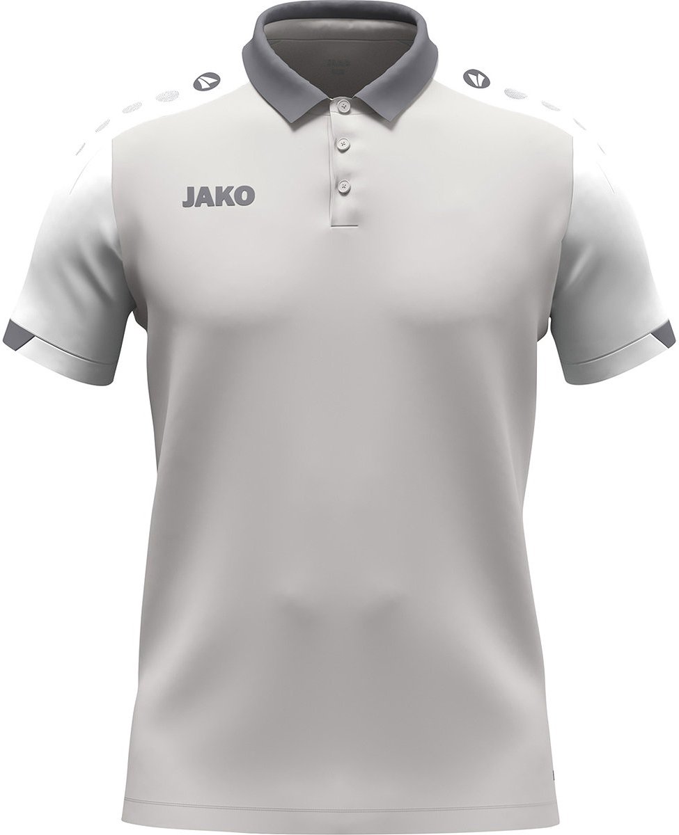 Jako Dynamic Polo Heren - Lichtgrijs / Wit / Grijs | Maat: 3XL