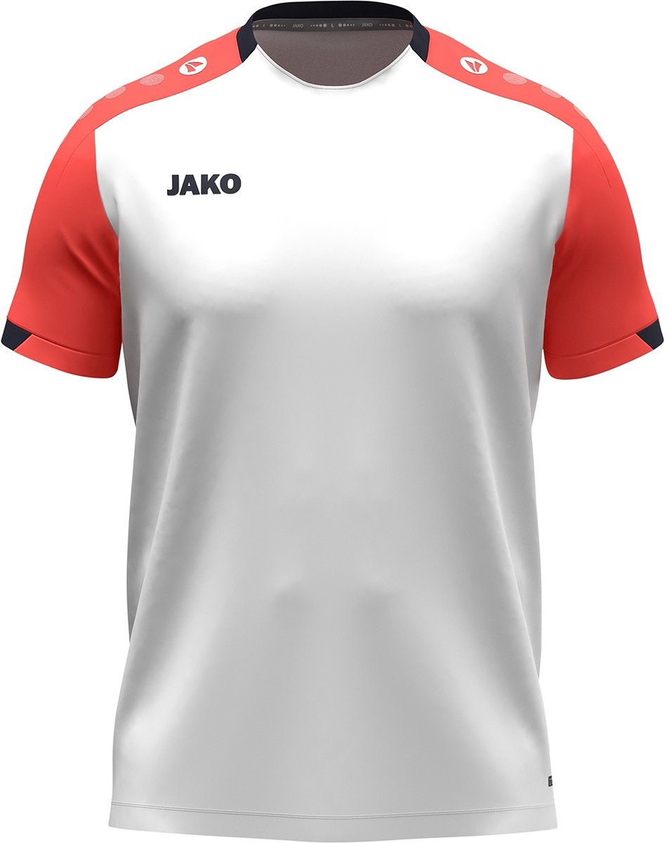 Jako Dynamic T-Shirt Dames - Wit / Koraal / Marine | Maat: M