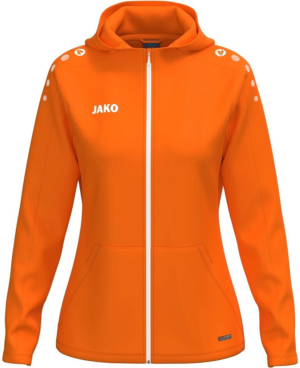 Jako One Jas Met Kap Dames - Fluo Oranje | Maat: 38/40