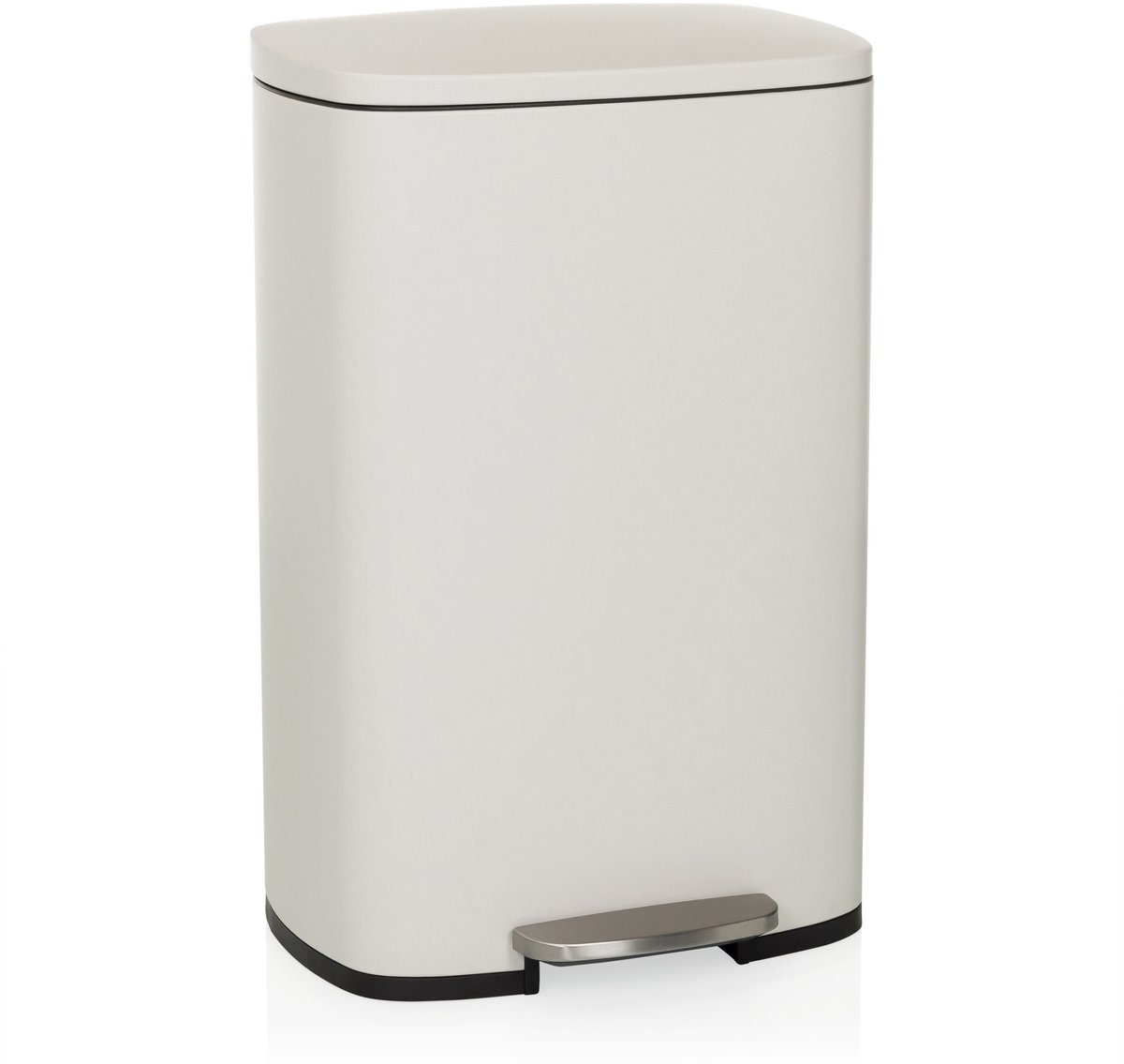 Afvalbak / prullenbak CLEAN XV 50 l staal beige hjh OFFICE