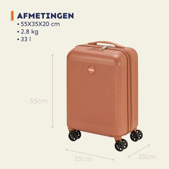 Princess Traveller Oceans kofferset 3 delig (S/M/L) – Mocha Mousse – Lichtgewicht koffers – 191L – GRS gecertificeerd