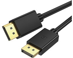 DisplayPort 1.4 Kabel - 8K/60Hz - 4K/165Hz - 2K/240Hz - Verguld - 1 meter - adapter - voor PC, Laptop en Monitor - zwart