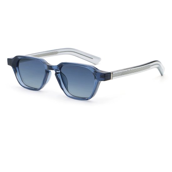 Loud and Clear® - Zonnebril - Heren - Dames - Vierkant - Blauw - Gepolariseerd - Polariserend