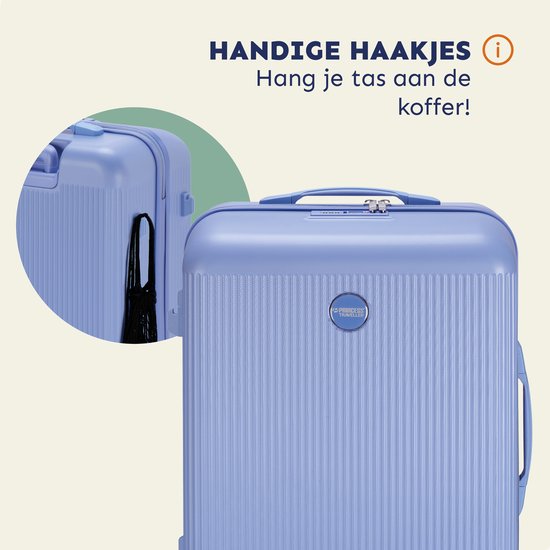 Princess Traveller Oceans middelgrote koffer 67 cm – Cornflower Blue – Gerecycled PET – GRS gecertificeerd