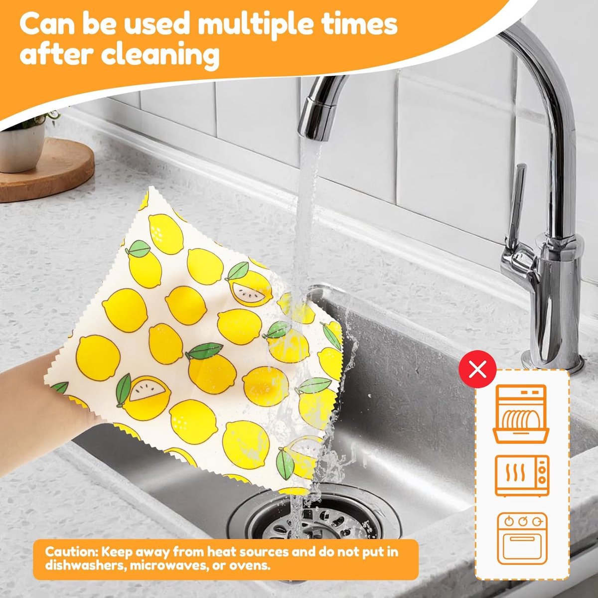 Bijenwas Doeken - 9 Stuks Bijenwas Wraps voor Voedsel - Plastic-Free Alternative to Cling Film - Herbruikbaar - Milieuvriendelijk Duurzaam Voedsel Wraps - voor Vershouding, Broodgisting en Opslag - Organic Beeswax Food Wraps Set — cadeau in Kookcadeaus - foto 4