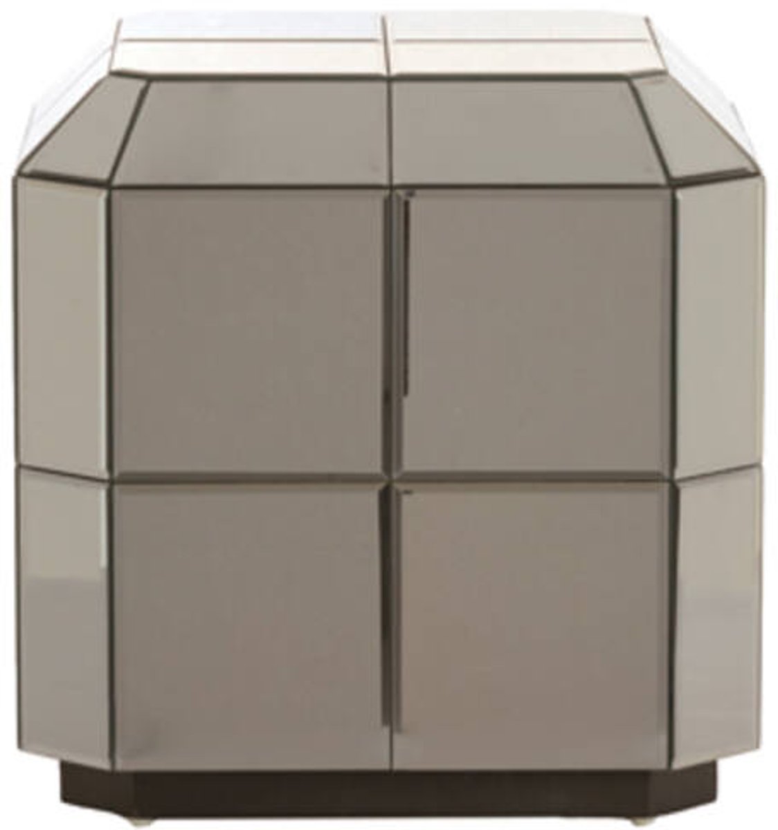 LUCIANO zuil glas bruin 40x40x40 cm display zuil - Light & Living