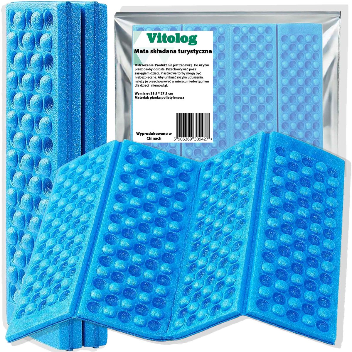 Vitolog - Vouwmat voor Zitten - Waterdicht - Lichtgewicht - Antislip
