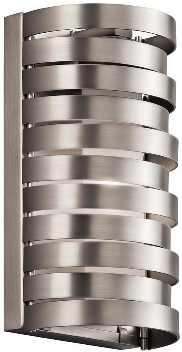 Wandlamp Slaapkamerlamp LED hallamp Opaal glas geborsteld nikkel