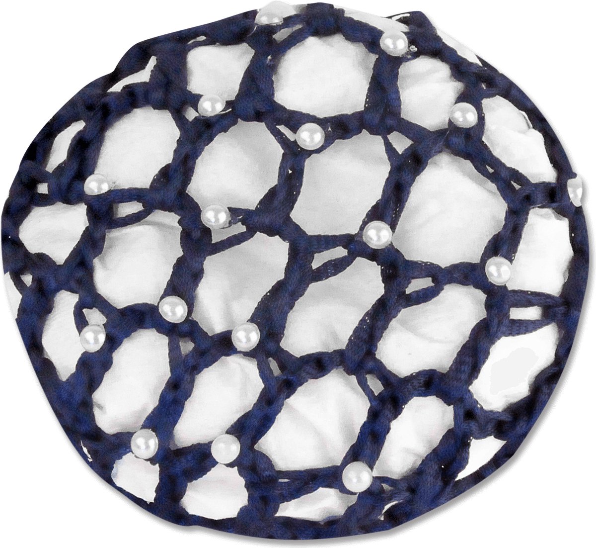 ELT Luxe knotnet  haarnet met kralen donkerblauw