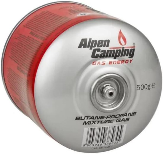 Gaspatronen Set - Butaan Propaan Mix - Kamperen Koken - Veilige Ventielsluiting - 500 gram per stuk — afbeelding 4
