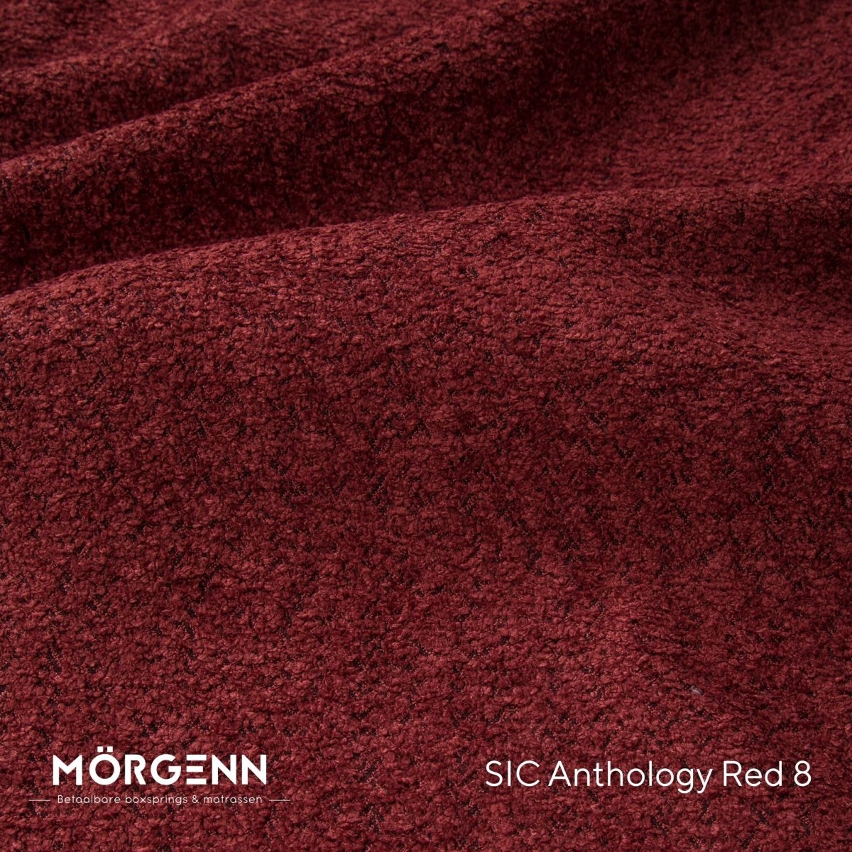 Mörgenn SIC Anthology Stofstaal - Bouclé Stof voor Boxspring en Bed - Red 8