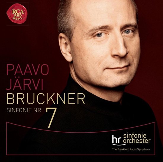 Portret van Paavo Järvi met RCA Red Seal logo en tekst "PAAVO JÄRVI BRUCKNER SINFONIE NR. 7".