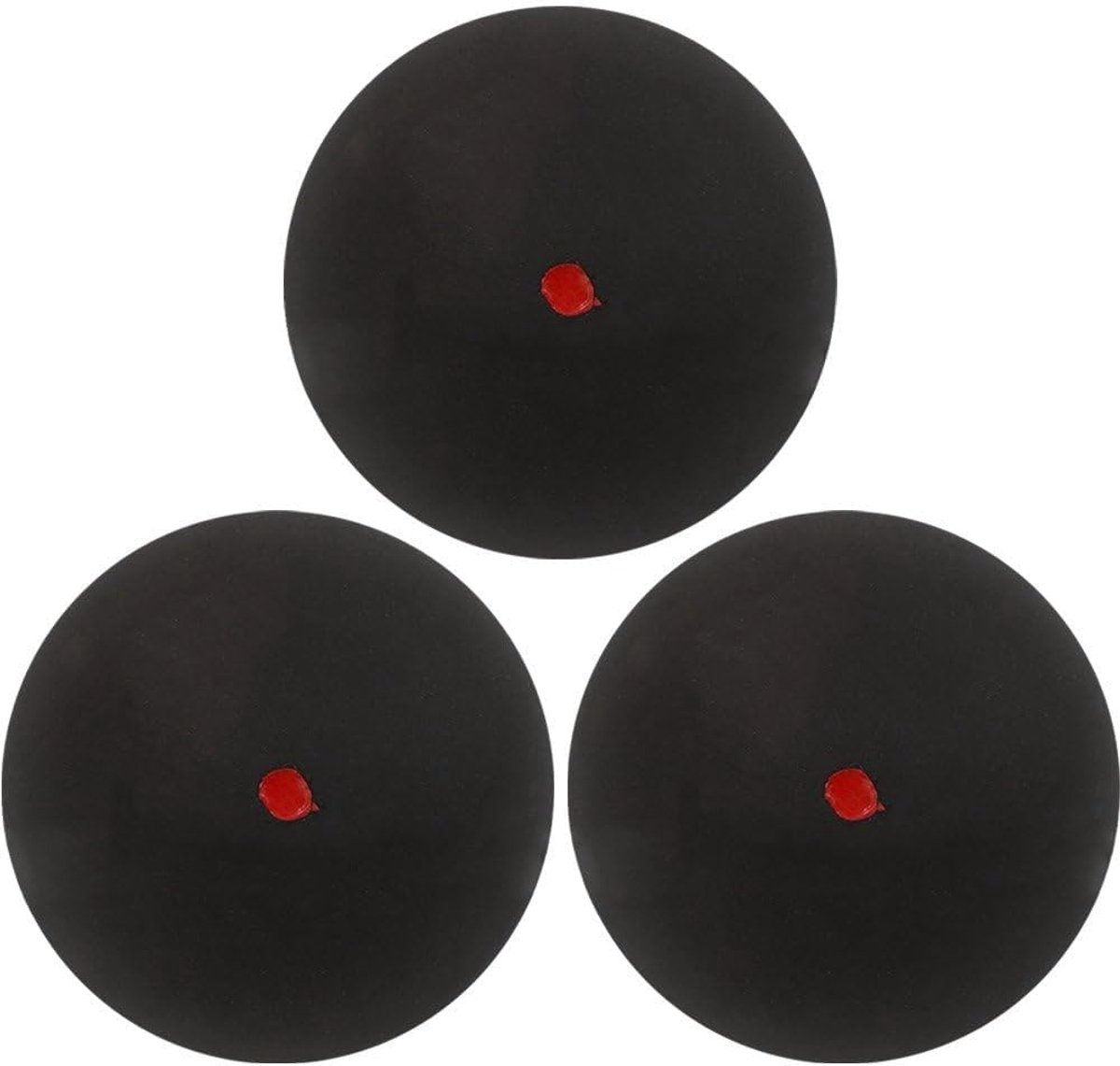 Squashballen Set - Sportballen Rubber - Beginners Training - Drie Kleur Stippen - 4 cm Doorsnede - Rood Blauw Geel