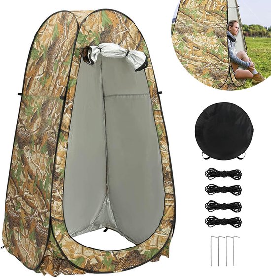 Douchetent - Toilettent - Omkleedcabine - Opslagtent - Pop-Up Tent - Vouwtent - Pop-Up Privacytent met Stalen Frame - Snel Opvouwbare - 120 X 120 X 190 cm — afbeelding 5