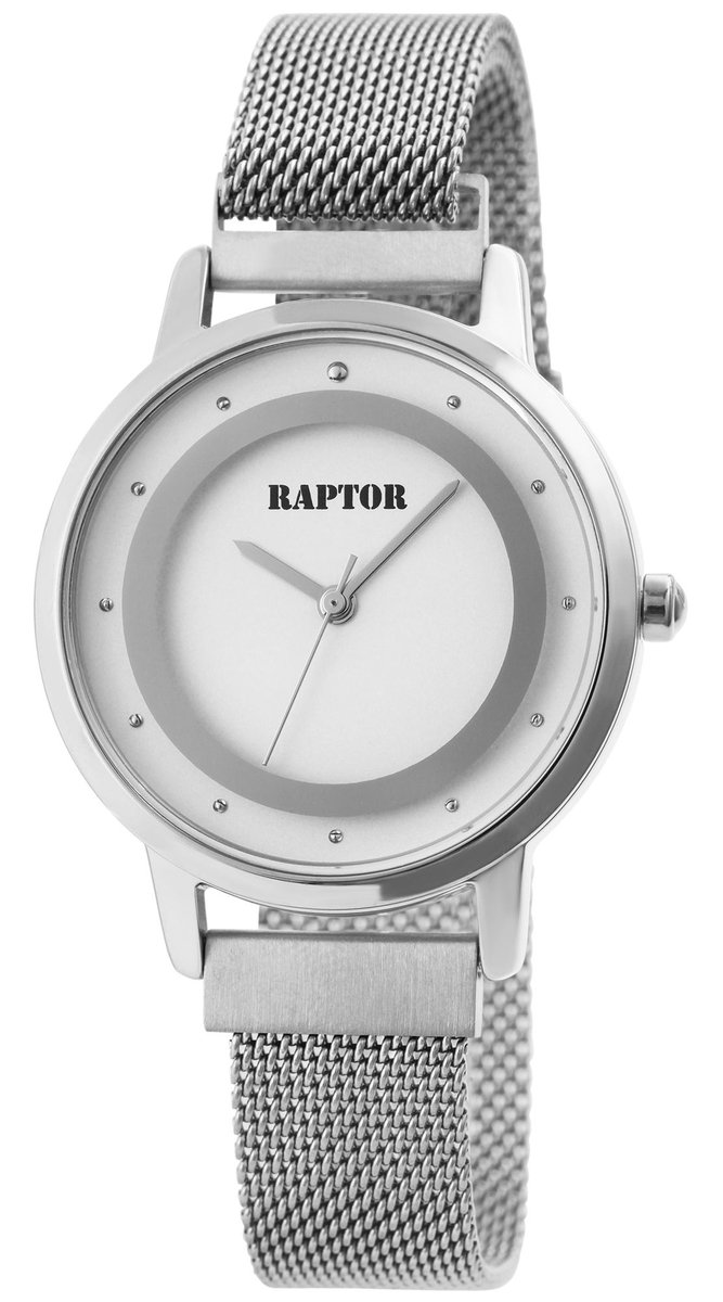 Raptor dameshorloge roestvrij staal Raptor Brietta Raptor dameshorloge "Brietta" met Milanese band,