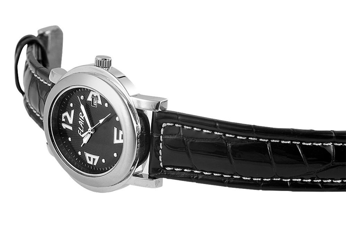 FLAIR Herenhorloge van echt leer 200721000003 Flair herenhorloge met echte leren band