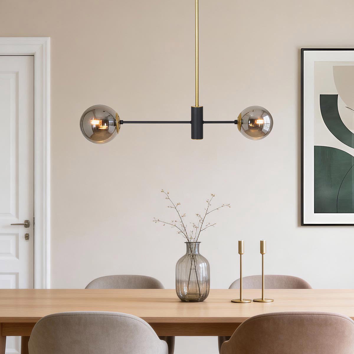 LumenXL Design hanglamp Danley, 2-lichts