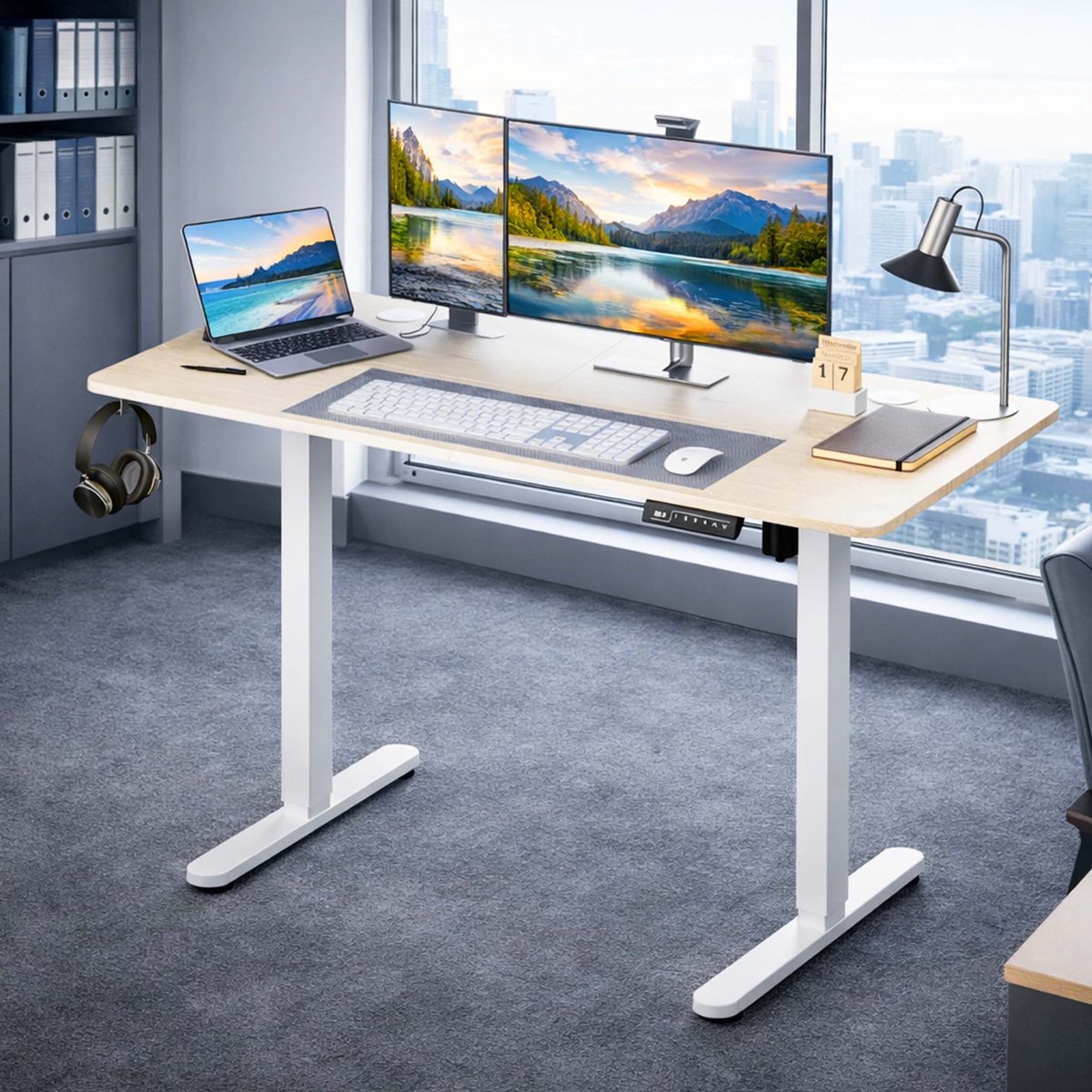 Zit Zit sta bureau 140x60 - hoogte verstelbaar en ergonomisch thumbnail 3