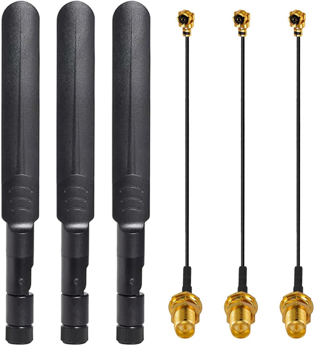 Dual Band WiFi Antenne 8 dBi met RP-SMA Stekker en Verlengkabels