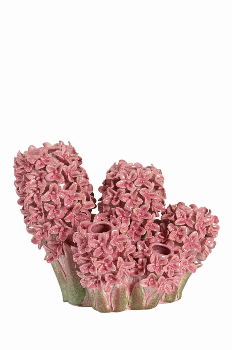 Vaas Flower - Roze - 35x21x28cm - Keramiek - Modern - Bloemenvaas - Woondecoratie - Decoratieve vaas voor woonkamer of slaapkamer - Moederdag - Moederdag cadeautje - Moederdag cadeau voor mama