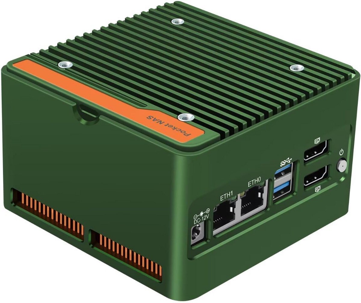 Mini NAS Server Barebone met 4x NVMe Bays, Intel N200, Dual 2.5GbE Netwerk