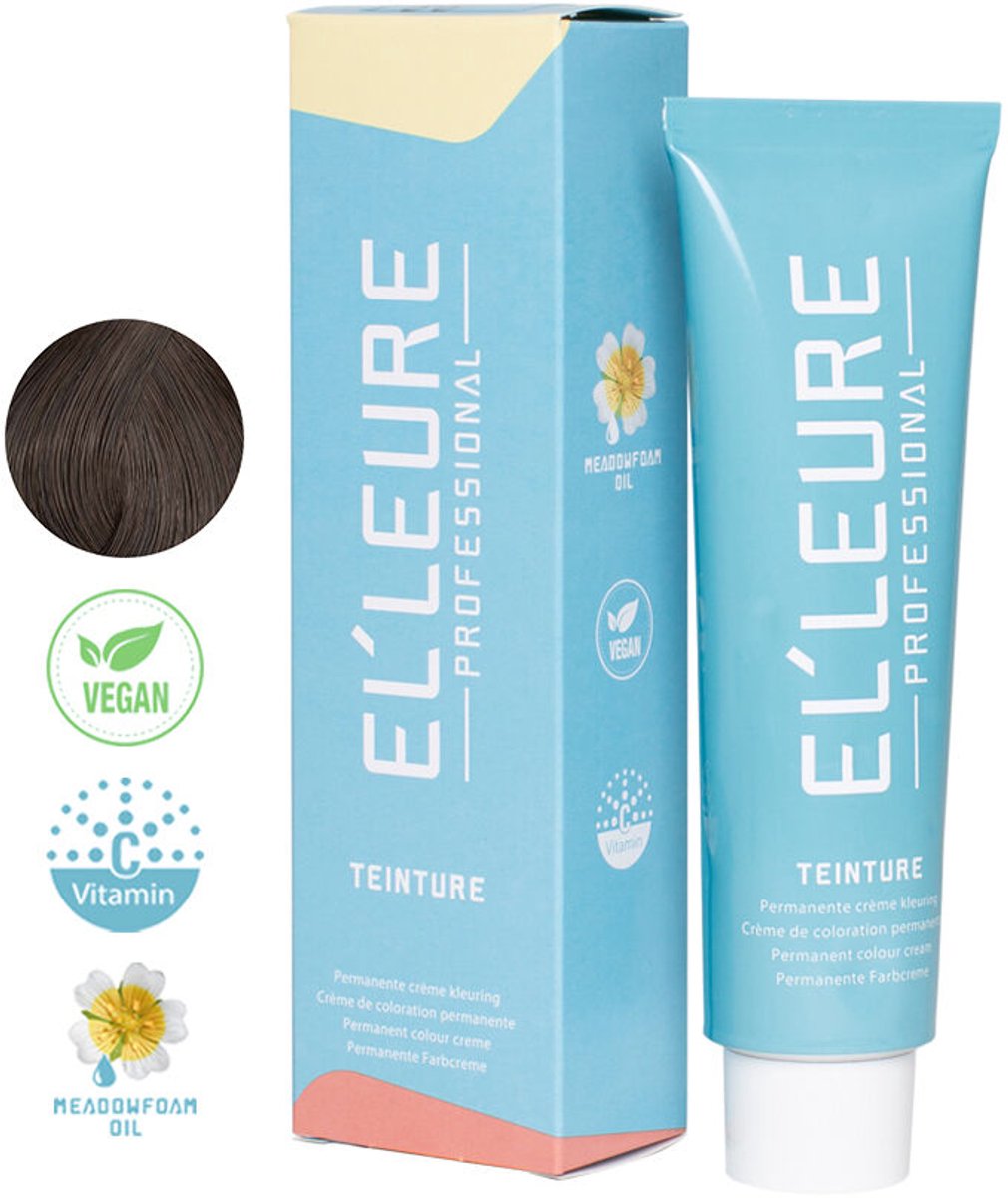 Elleure Haarverf - Teinture 5.81 lichtbruin chocolade as - 100 ml