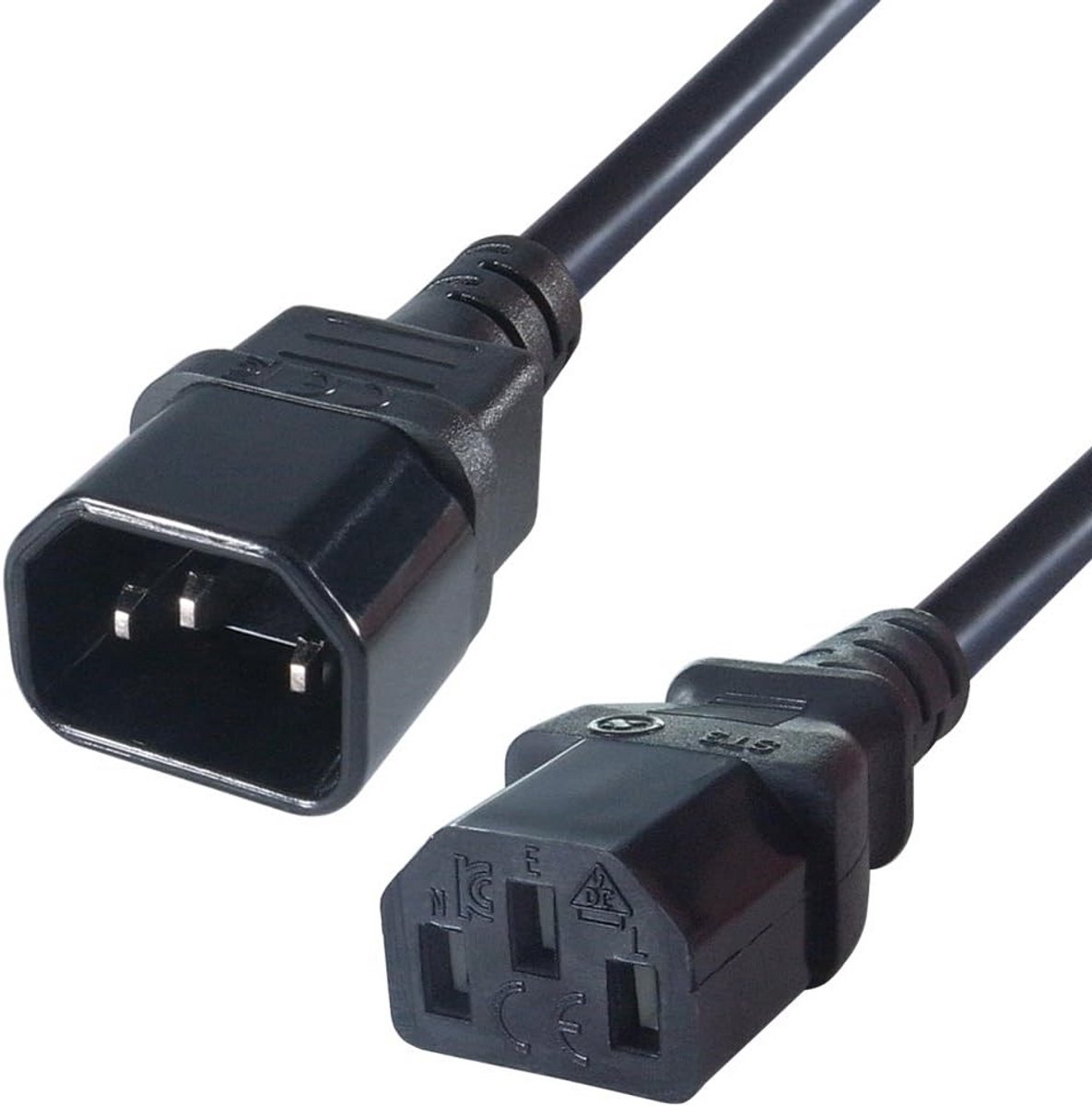 Voedingskabel IEC C13 naar C14 5 meter zwart 808050 Powerkabel