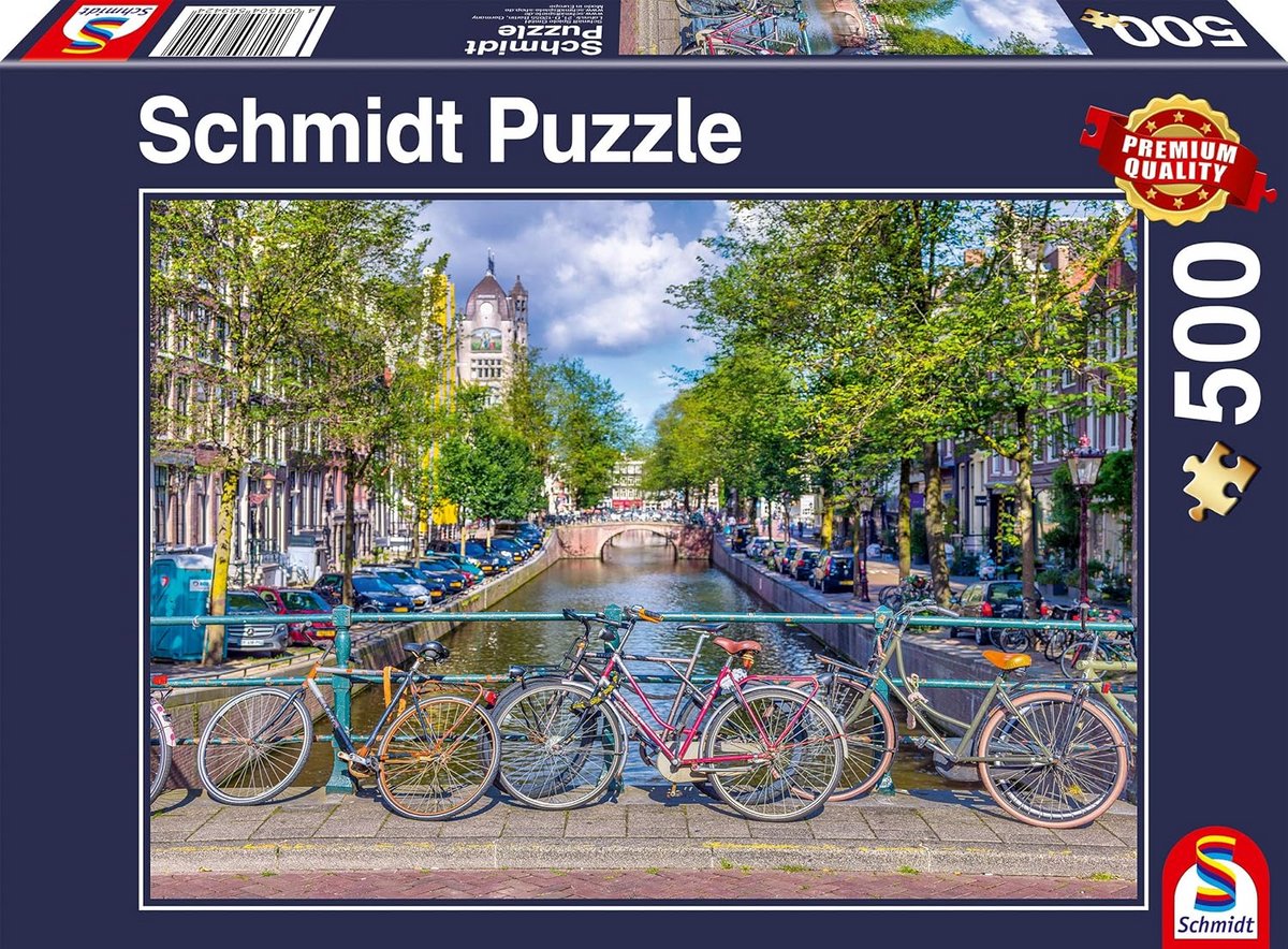 Amsterdam Puzzel van 500 Stukjes Kleurrijk Stadsgezicht