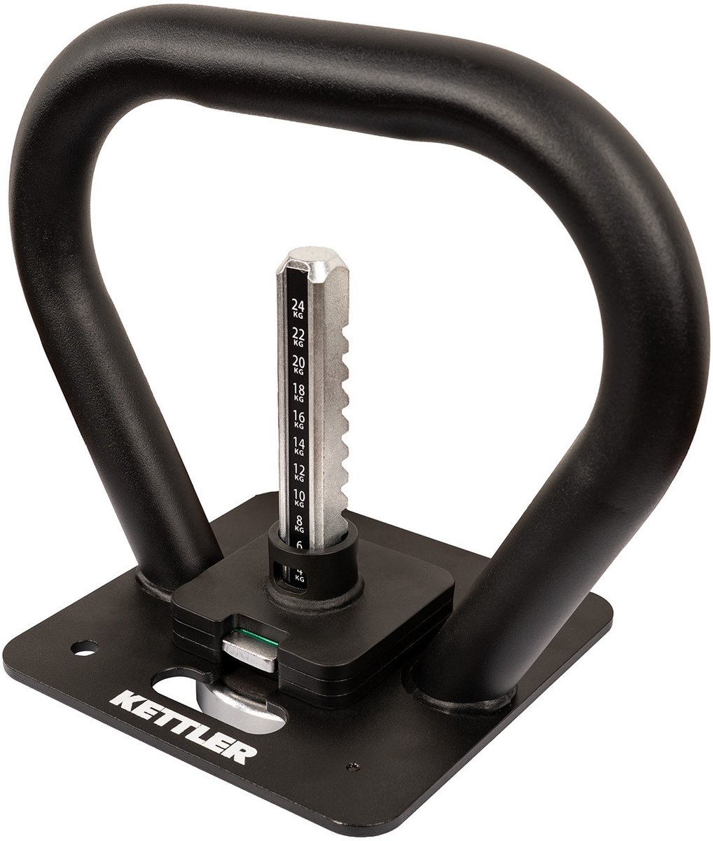 Kettler Variobell Verstelbare Kettlebell 4-24 kg Handgreep Kracht