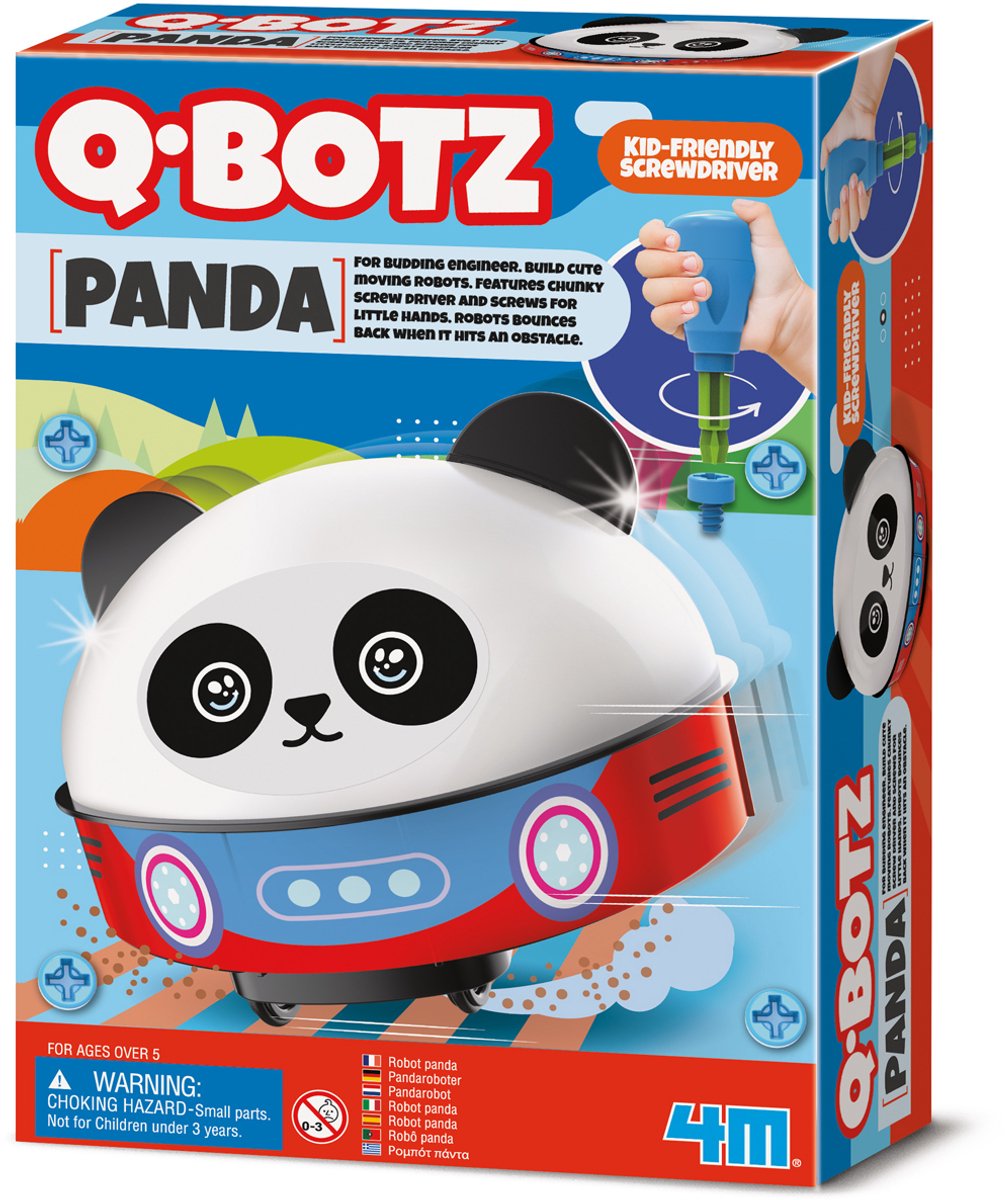 4M Wetenschap En Spel - Bouw Je Eigen Panda Robot - Bouwpakket - Kidzrobotix - Q.Botz - 5 Jaar