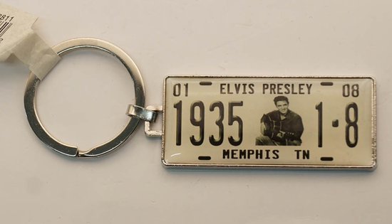 Sleutelhanger Elvis Presley met zwarte leren jack - sleutelhanger Elvis Presley Memphis - official licensed product Elvis Presley sleutelhanger - keyring Elvis - Elvis artikelen