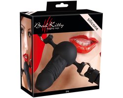 Zwarte Ball gag penisvorm